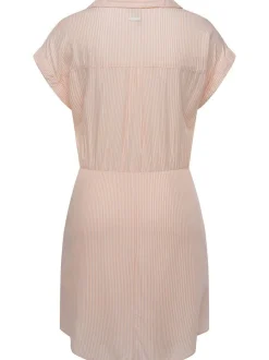 Ragwear Damen Blusenkleid - Bahaya Stripe in rosa