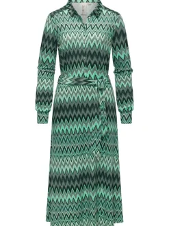 Ragwear Damen Blusenkleid - Plantee Print in grün