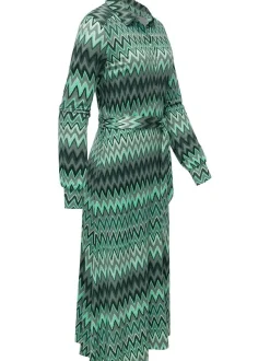 Ragwear Damen Blusenkleid - Plantee Print in grün