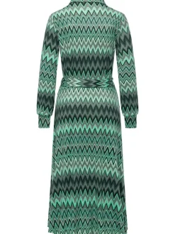 Ragwear Damen Blusenkleid - Plantee Print in grün