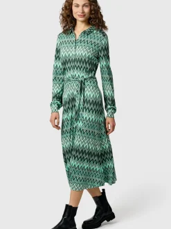 Ragwear Damen Blusenkleid - Plantee Print in grün