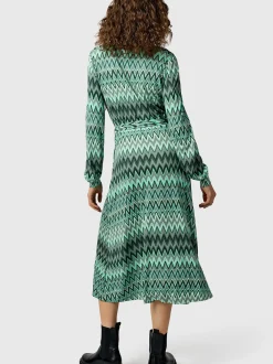 Ragwear Damen Blusenkleid - Plantee Print in grün