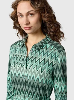 Ragwear Damen Blusenkleid - Plantee Print in grün