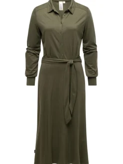Ragwear Damen Blusenkleid - Plantee in oliv