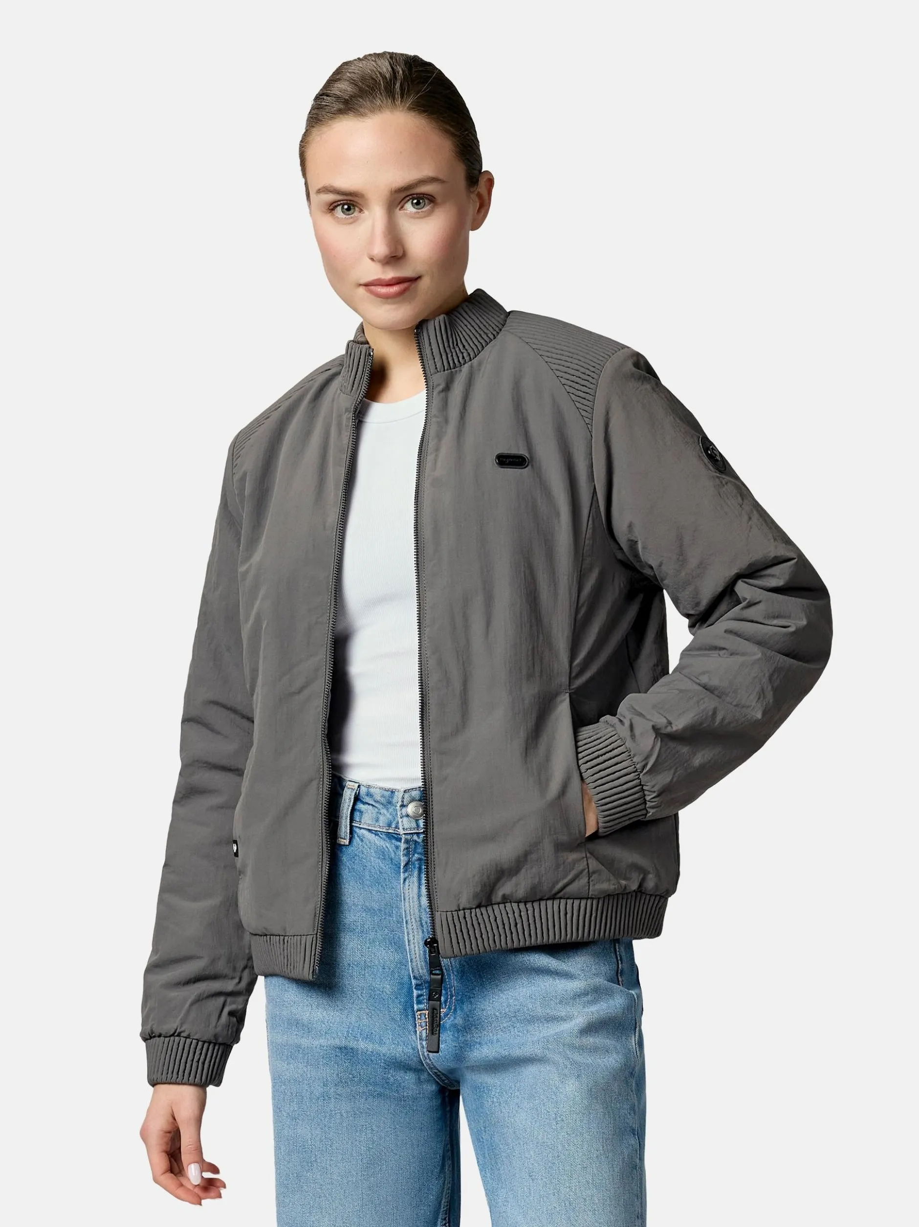 Ragwear Damen Bomberjacke - Chenna Warm YOUMODO in grau
