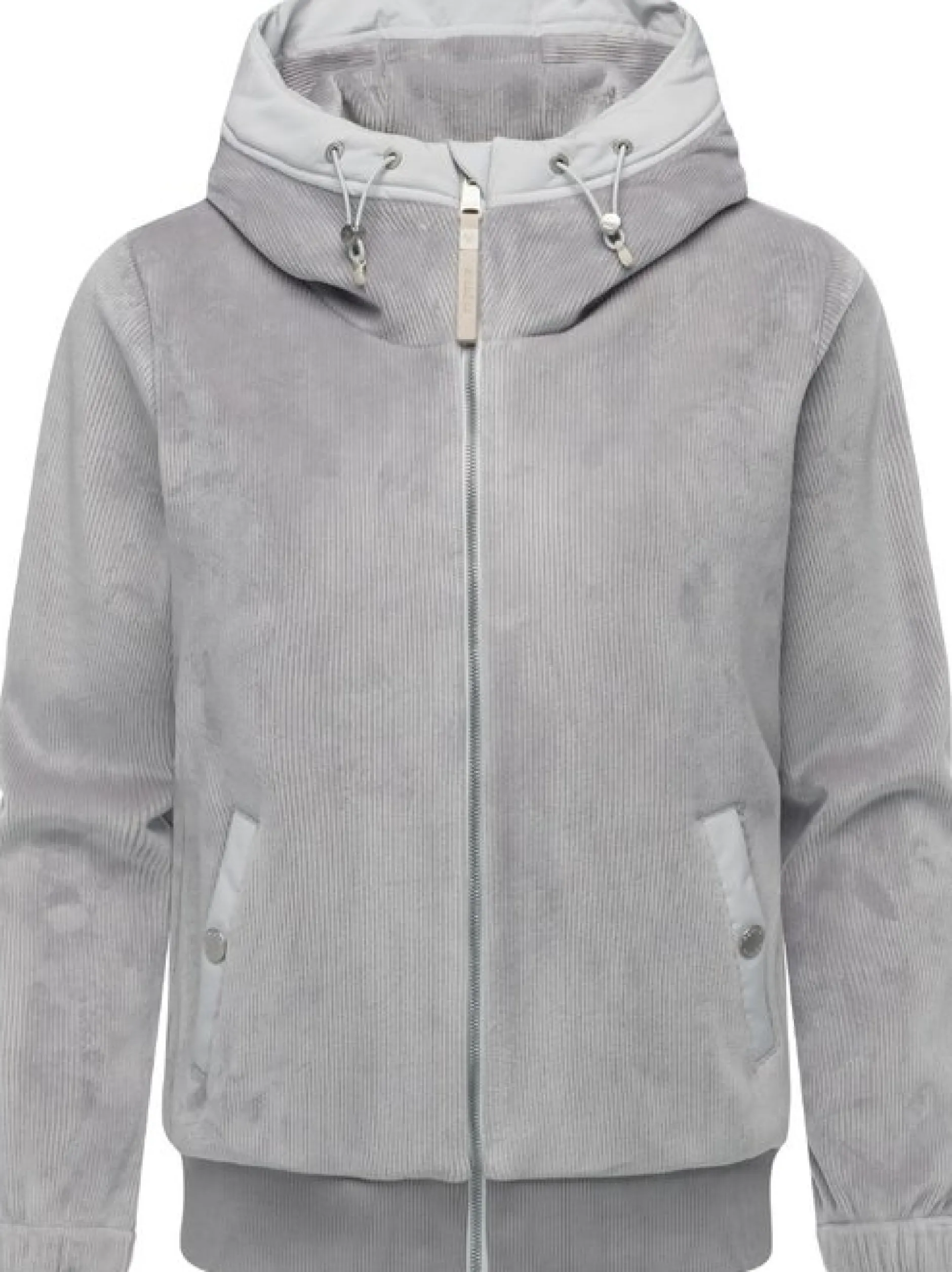 Ragwear Damen Fleecejacke - Cousy Short Bonded in hellgrau