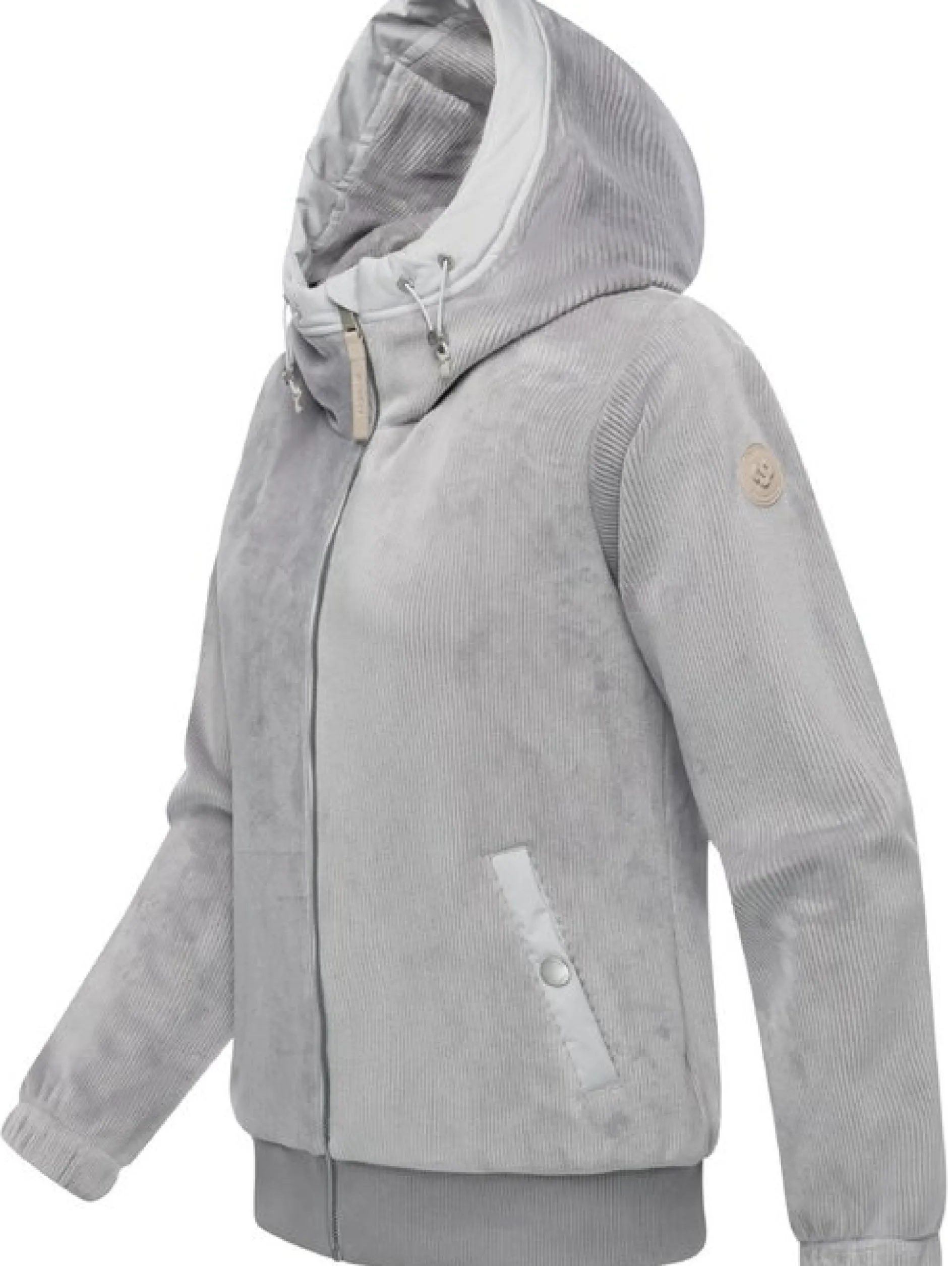 Ragwear Damen Fleecejacke - Cousy Short Bonded in hellgrau