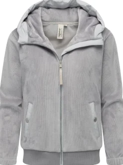 Ragwear Damen Fleecejacke - Cousy Short Bonded in hellgrau