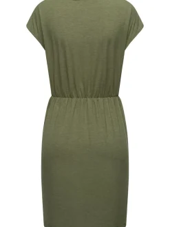 Ragwear Damen Jerseykleid - Copr in oliv - Länge: mittel