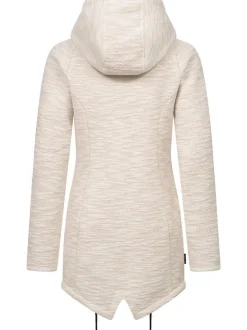 Ragwear Damen Kapuzenstrickjacke - Wingi Melange in beige