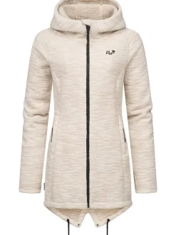 Ragwear Damen Kapuzenstrickjacke - Wingi Melange in beige