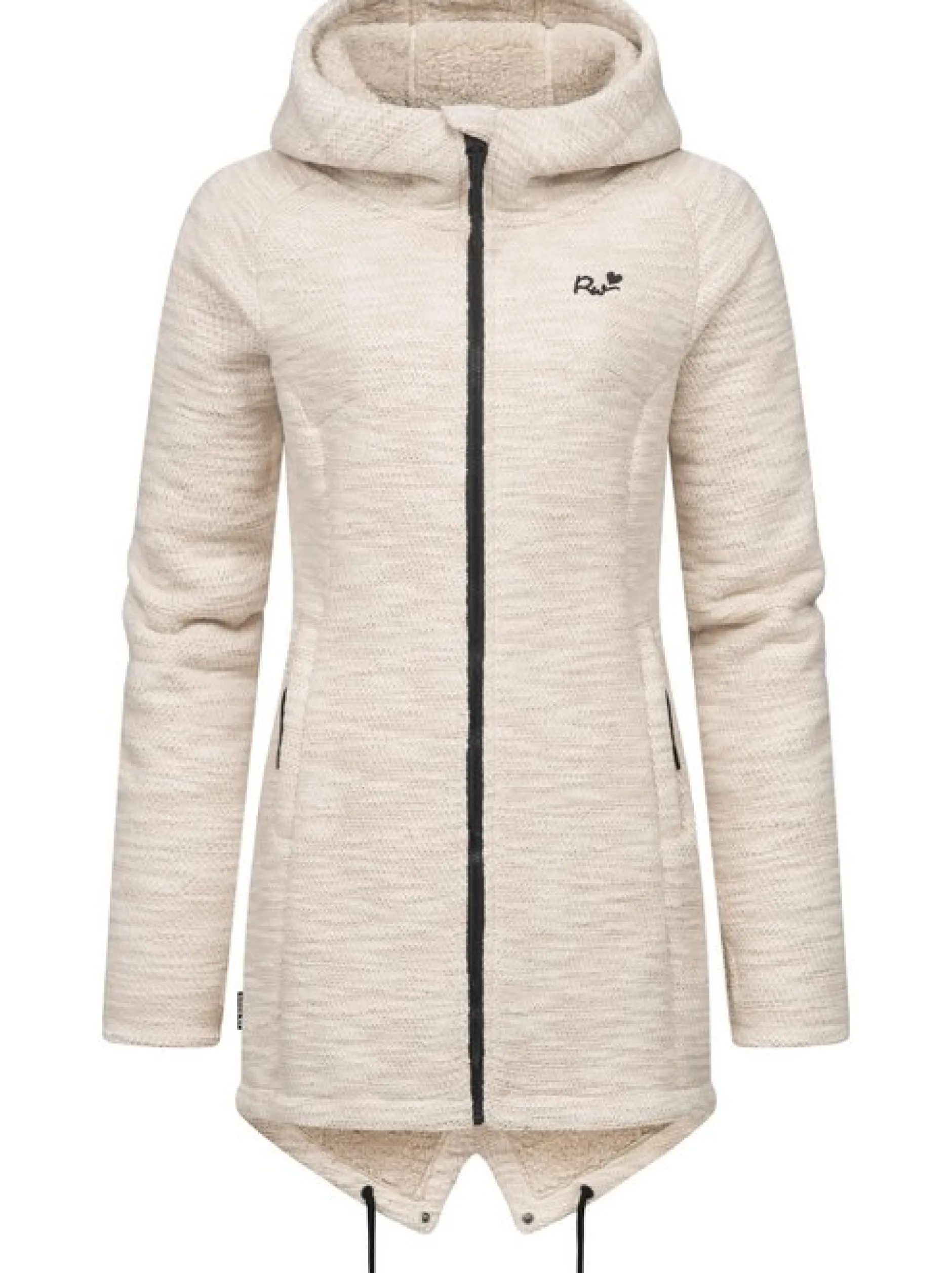 Ragwear Damen Kapuzenstrickjacke - Wingi Melange in beige