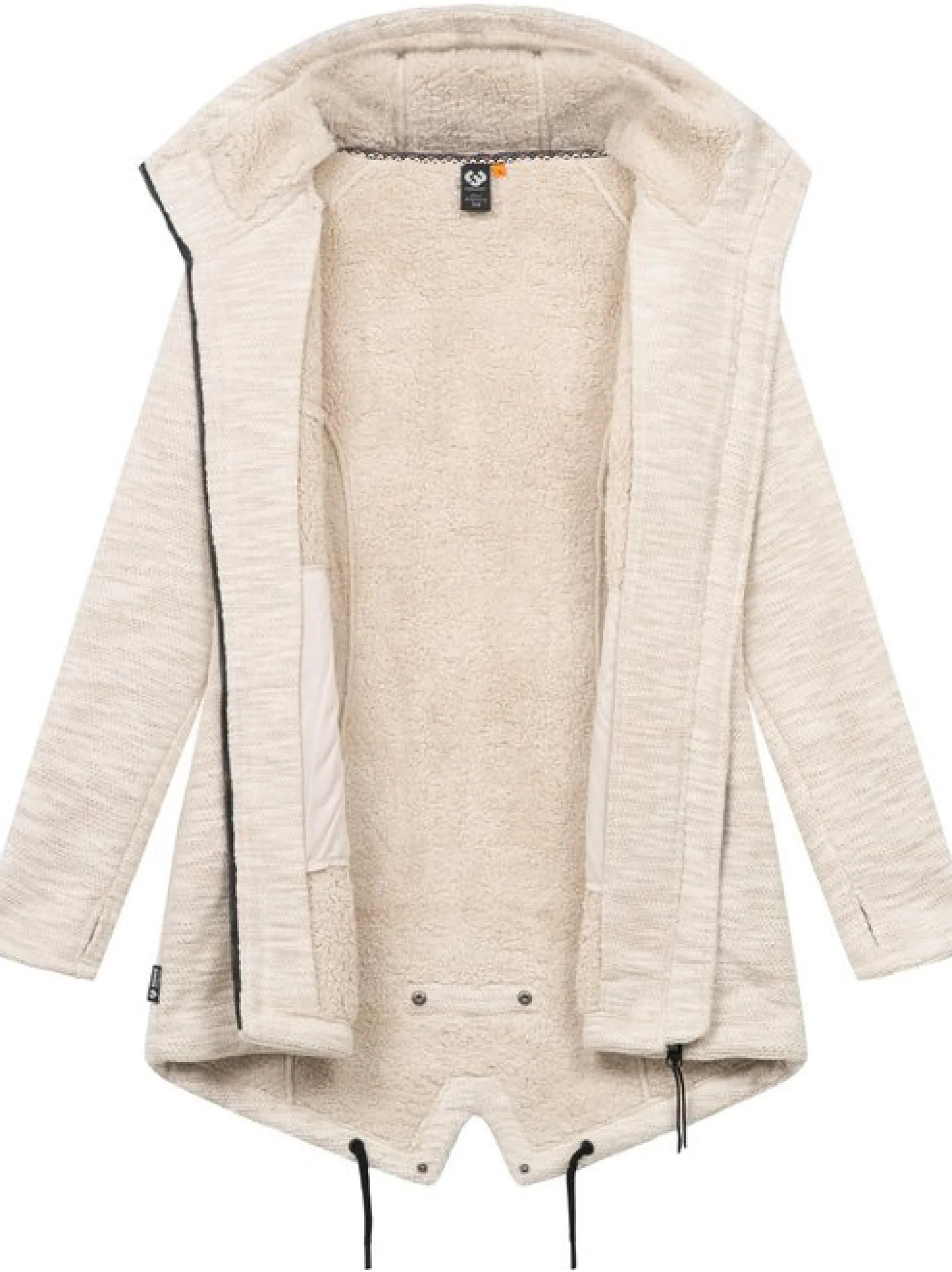 Ragwear Damen Kapuzenstrickjacke - Wingi Melange in beige