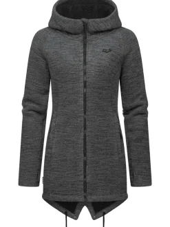 Ragwear Damen Kapuzenstrickjacke - Wingi Melange in grau