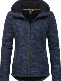 Ragwear Damen Kapuzenstrickjacke - Lyshka Melange in marine