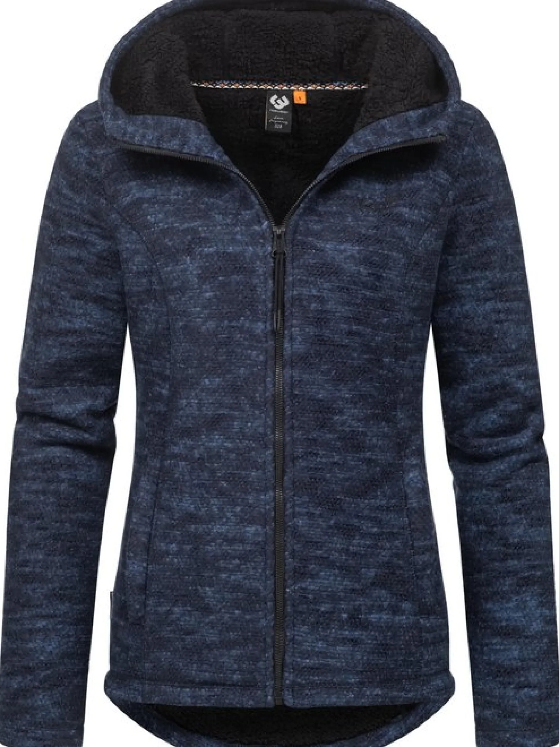 Ragwear Damen Kapuzenstrickjacke - Lyshka Melange in marine