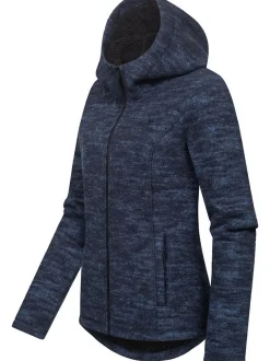 Ragwear Damen Kapuzenstrickjacke - Lyshka Melange in marine