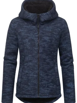 Ragwear Damen Kapuzenstrickjacke - Lyshka Melange in marine
