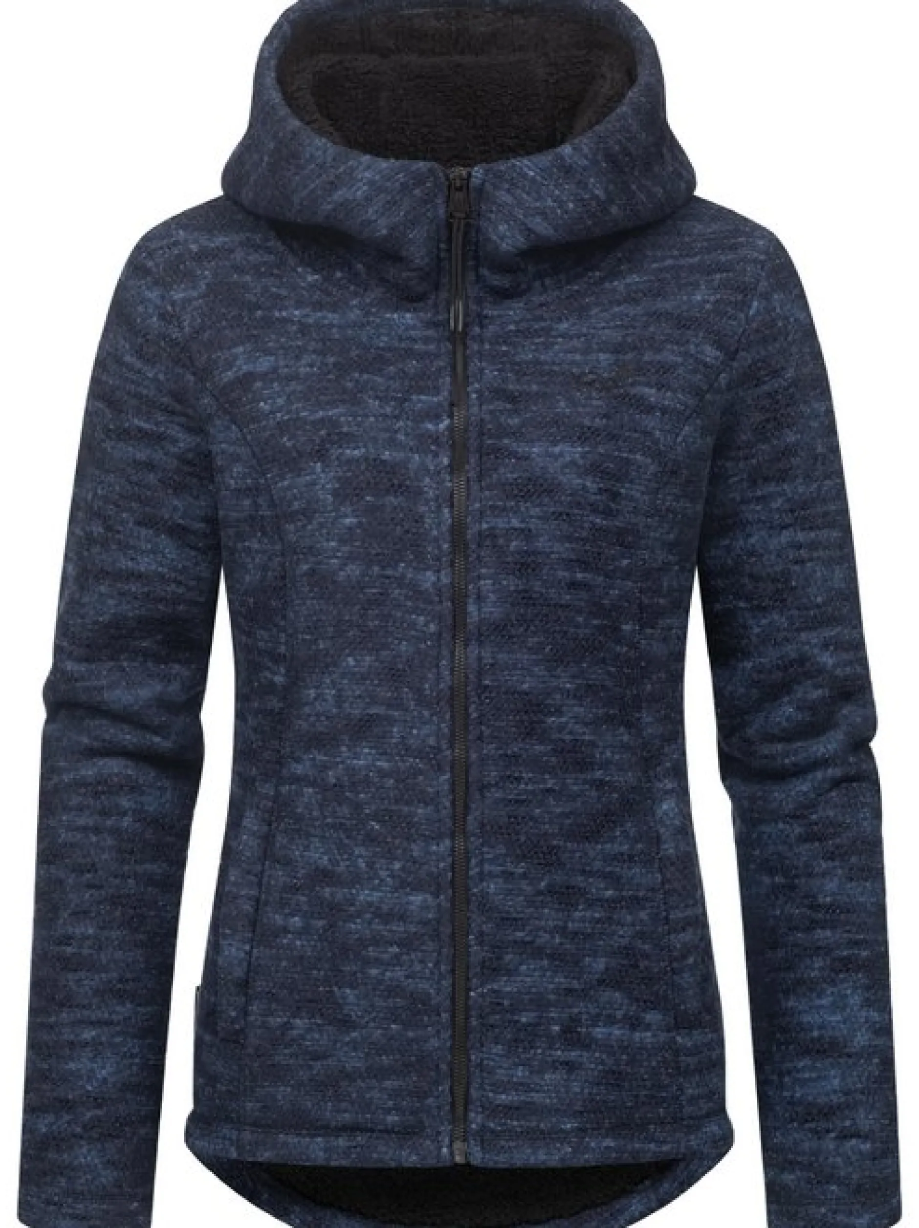 Ragwear Damen Kapuzenstrickjacke - Lyshka Melange in marine