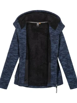 Ragwear Damen Kapuzenstrickjacke - Lyshka Melange in marine