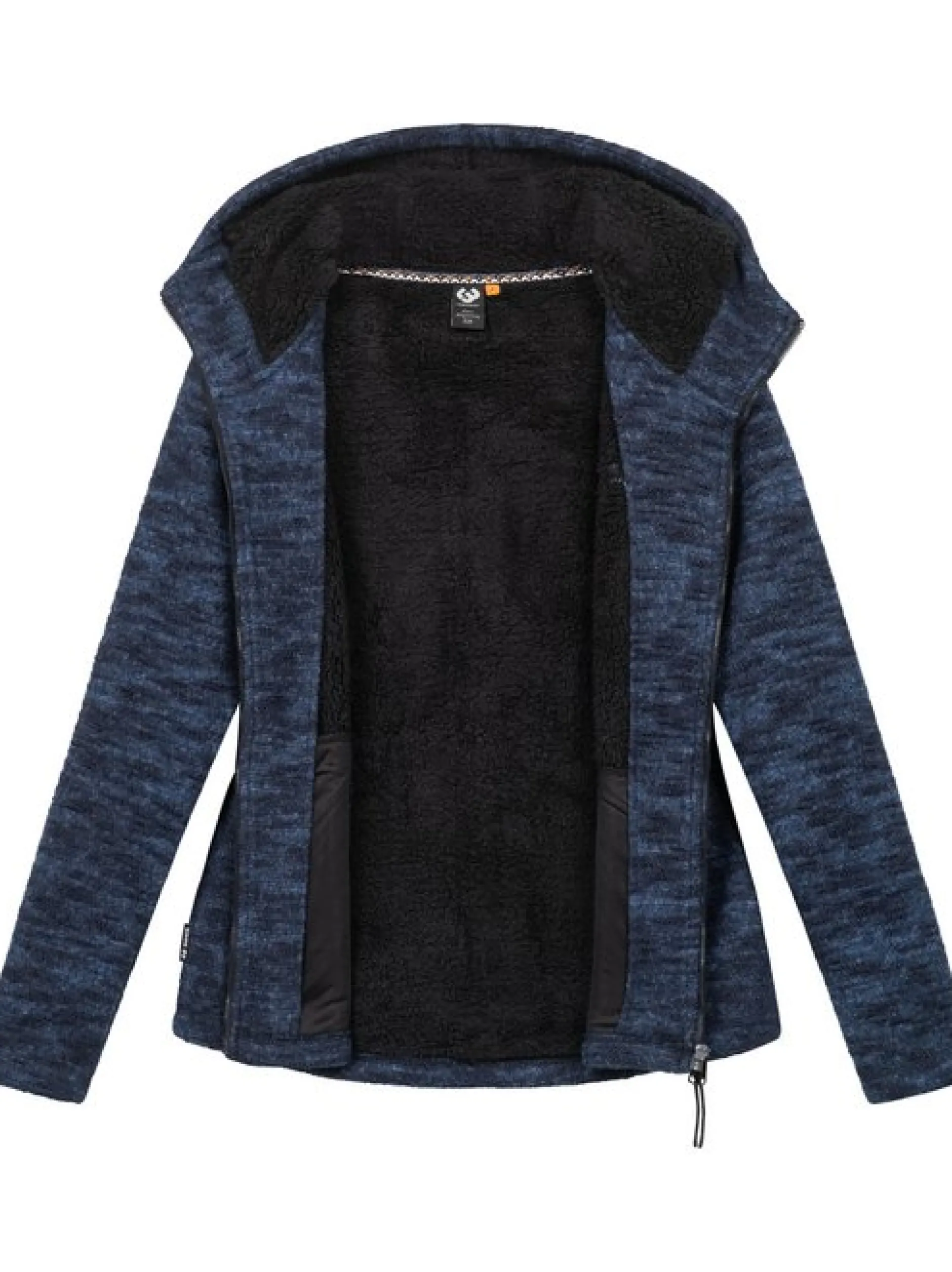 Ragwear Damen Kapuzenstrickjacke - Lyshka Melange in marine