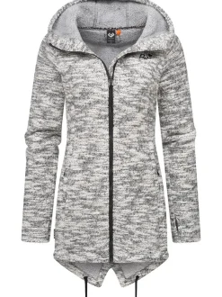 Ragwear Damen Kapuzenstrickjacke - Wingi Melange in grau