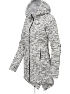 Ragwear Damen Kapuzenstrickjacke - Wingi Melange in grau