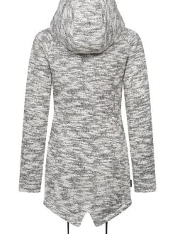 Ragwear Damen Kapuzenstrickjacke - Wingi Melange in grau