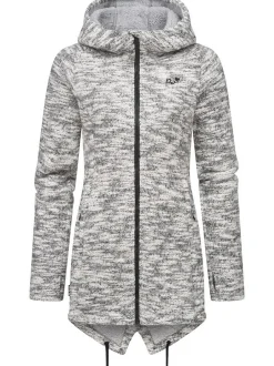 Ragwear Damen Kapuzenstrickjacke - Wingi Melange in grau