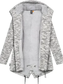 Ragwear Damen Kapuzenstrickjacke - Wingi Melange in grau