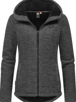 Ragwear Damen Kapuzenstrickjacke - Lyshka Melange in grau