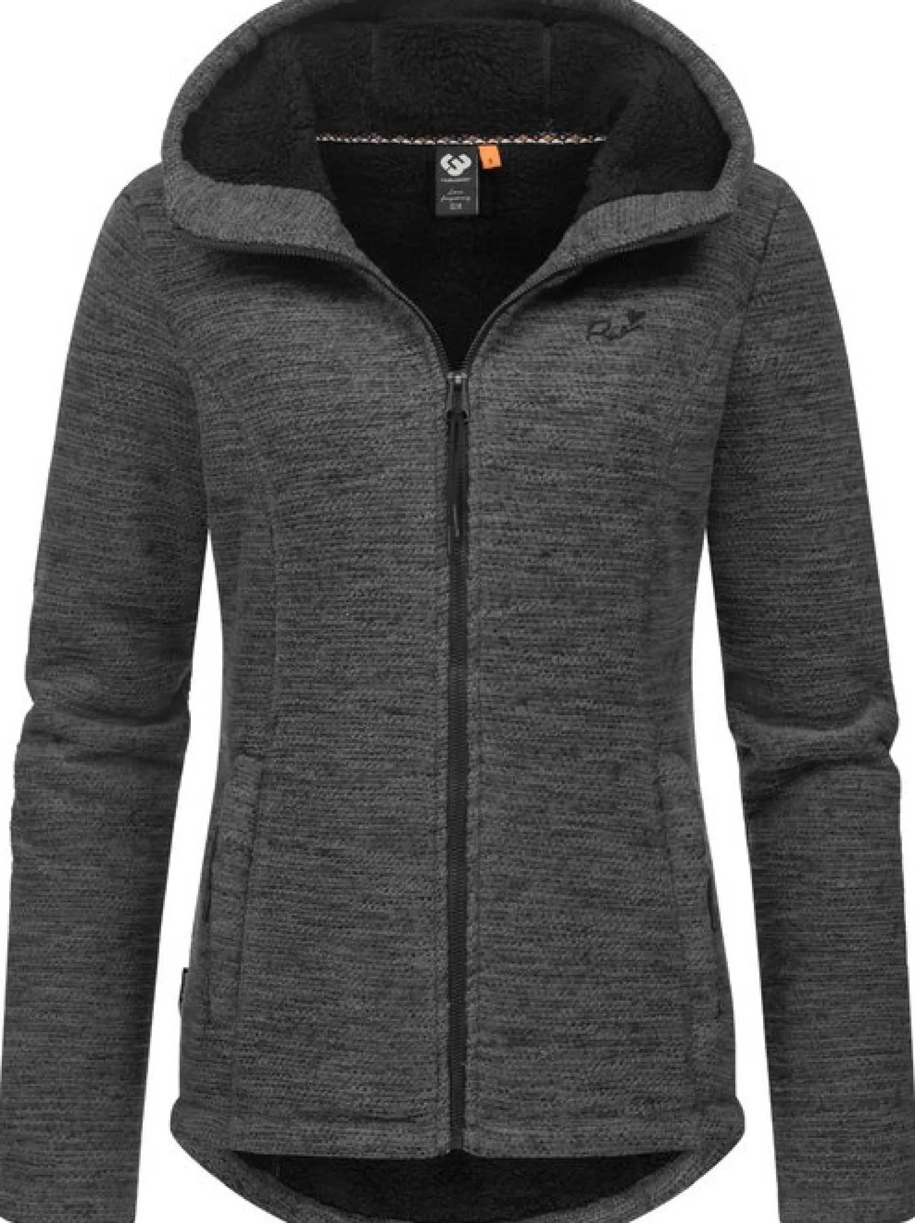 Ragwear Damen Kapuzenstrickjacke - Lyshka Melange in grau