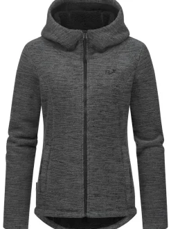 Ragwear Damen Kapuzenstrickjacke - Lyshka Melange in grau