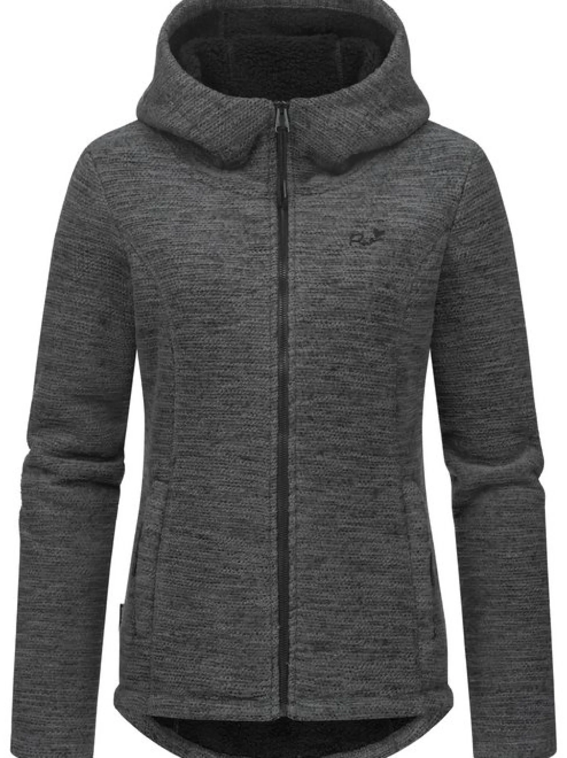 Ragwear Damen Kapuzenstrickjacke - Lyshka Melange in grau