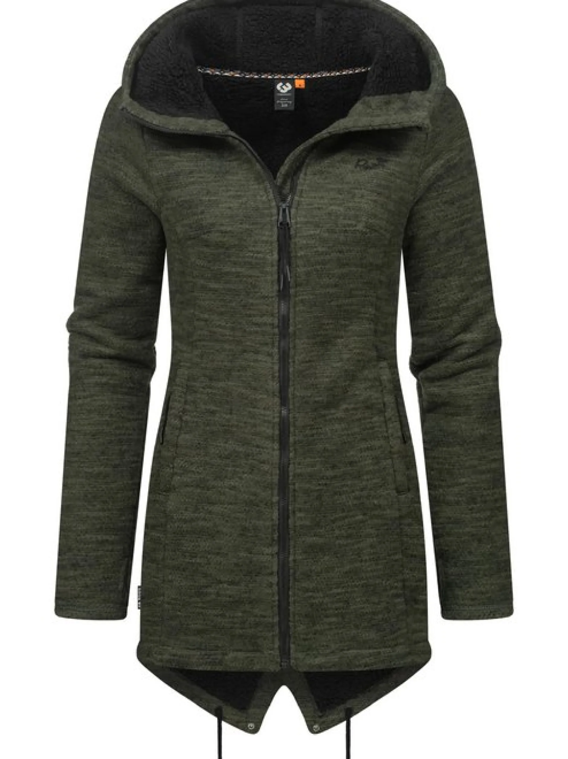 Ragwear Damen Kapuzenstrickjacke - Wingi Melange in oliv