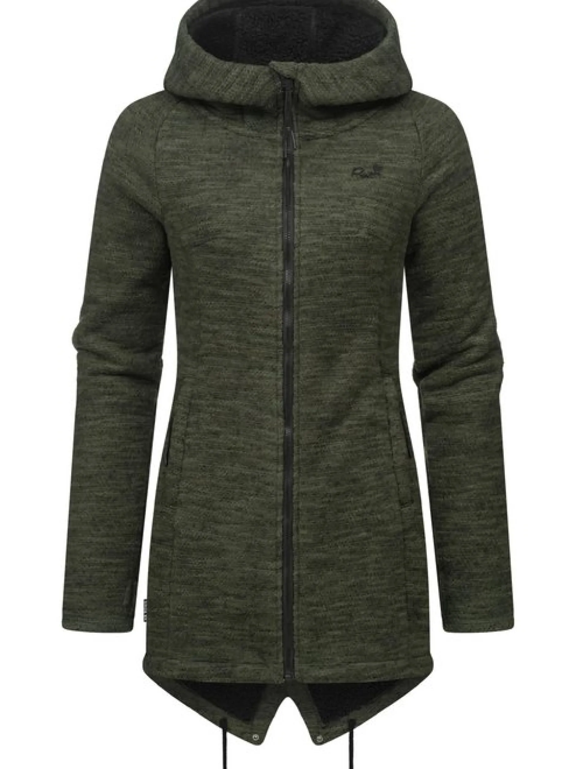 Ragwear Damen Kapuzenstrickjacke - Wingi Melange in oliv