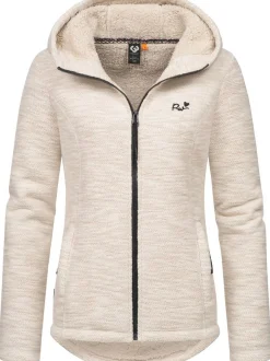 Ragwear Damen Kapuzenstrickjacke - Lyshka Melange in taupe