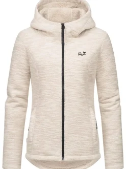 Ragwear Damen Kapuzenstrickjacke - Lyshka Melange in taupe