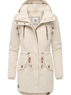 Ragwear Damen Kurzmantel - Ellsie Cordy YOUMODO in ecru