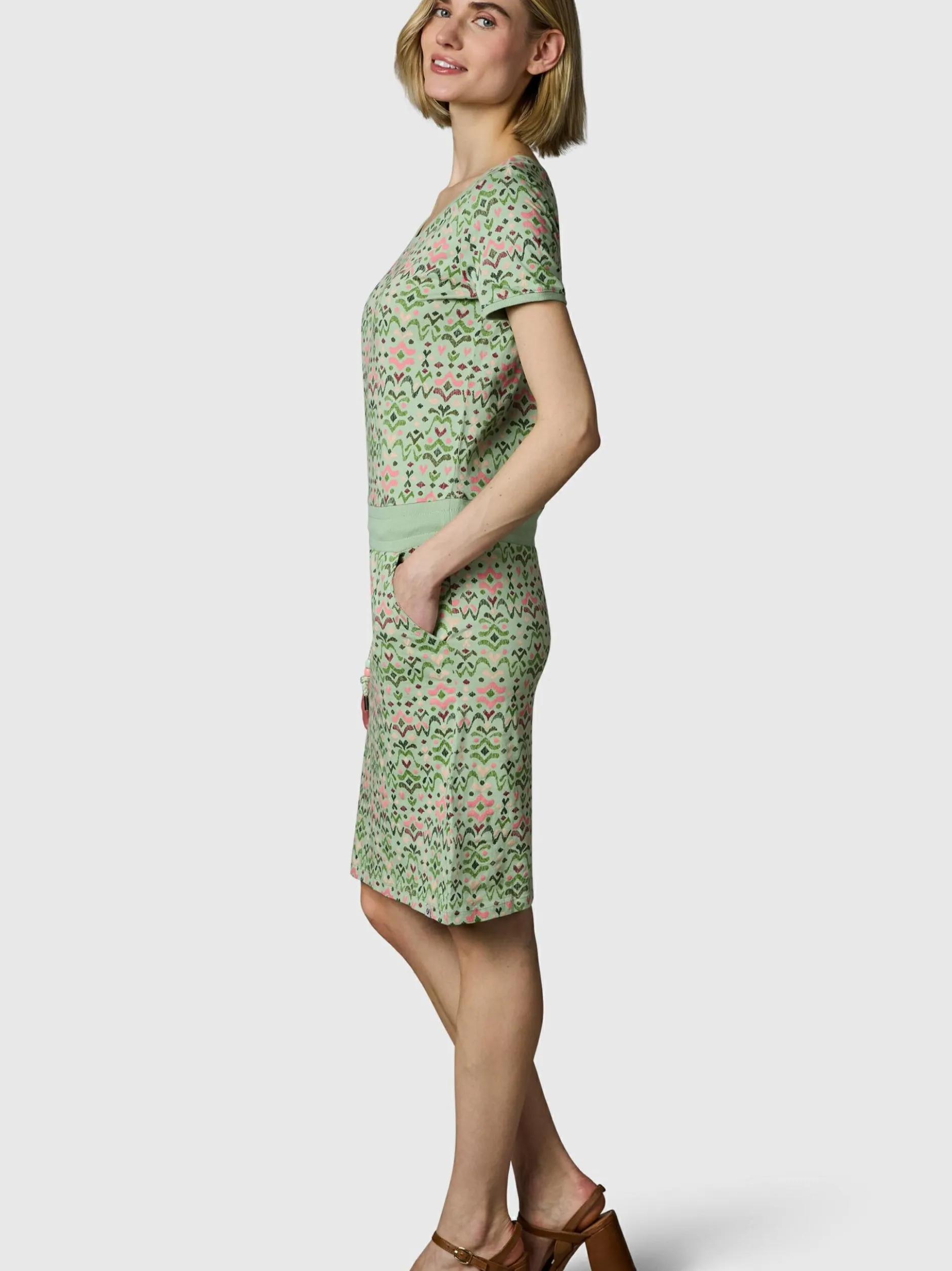 Ragwear Damen Minikleid - Baomi in grün - Länge: kurz