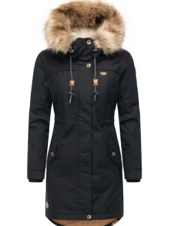 Ragwear Damen Parka - Tawny in schwarz