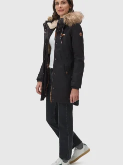 Ragwear Damen Parka - Tawny in schwarz