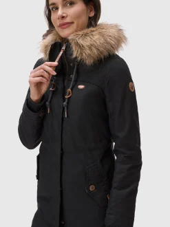 Ragwear Damen Parka - Tawny in schwarz