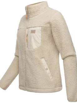 Ragwear Damen Plüschjacke - Alaris in ecru