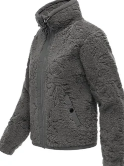 Ragwear Damen Plüschjacke - Nordicka II in grau