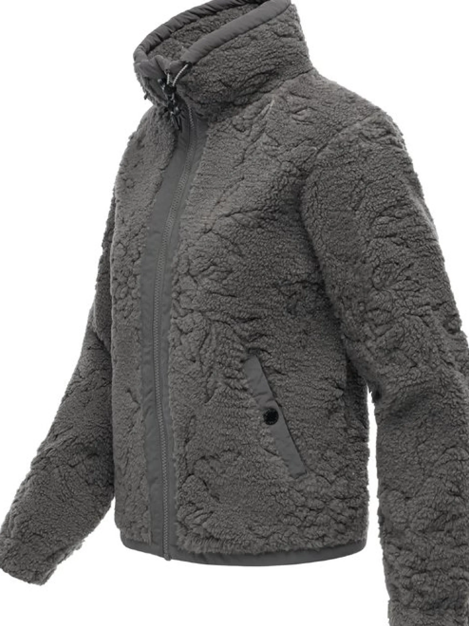 Ragwear Damen Plüschjacke - Nordicka II in grau