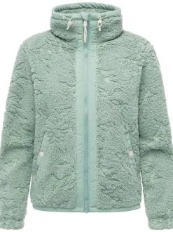 Ragwear Damen Plüschjacke - Nordicka II in grün