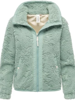 Ragwear Damen Plüschjacke - Nordicka II in grün