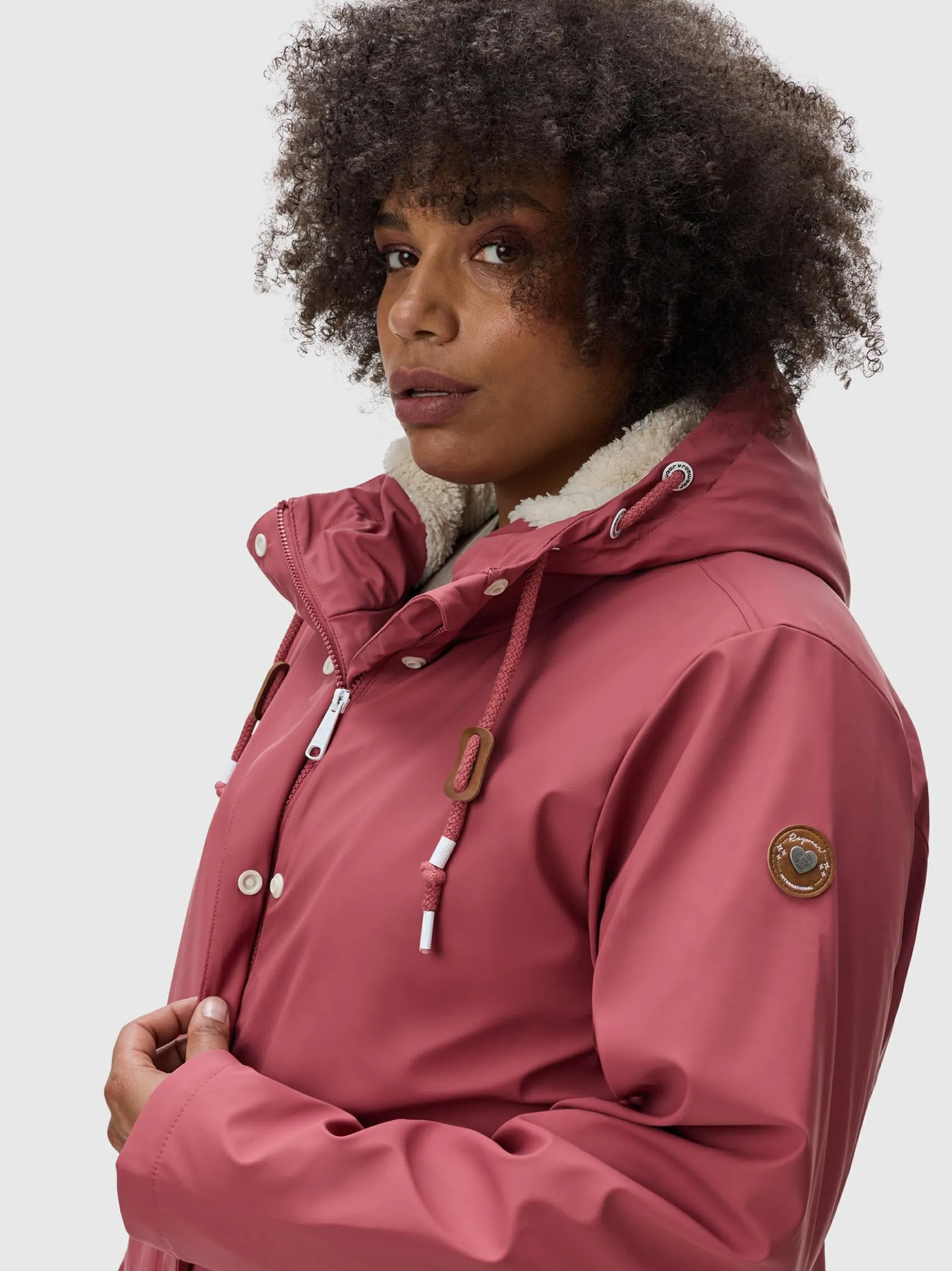 Ragwear Damen Regenjacke - Marge in rosa
