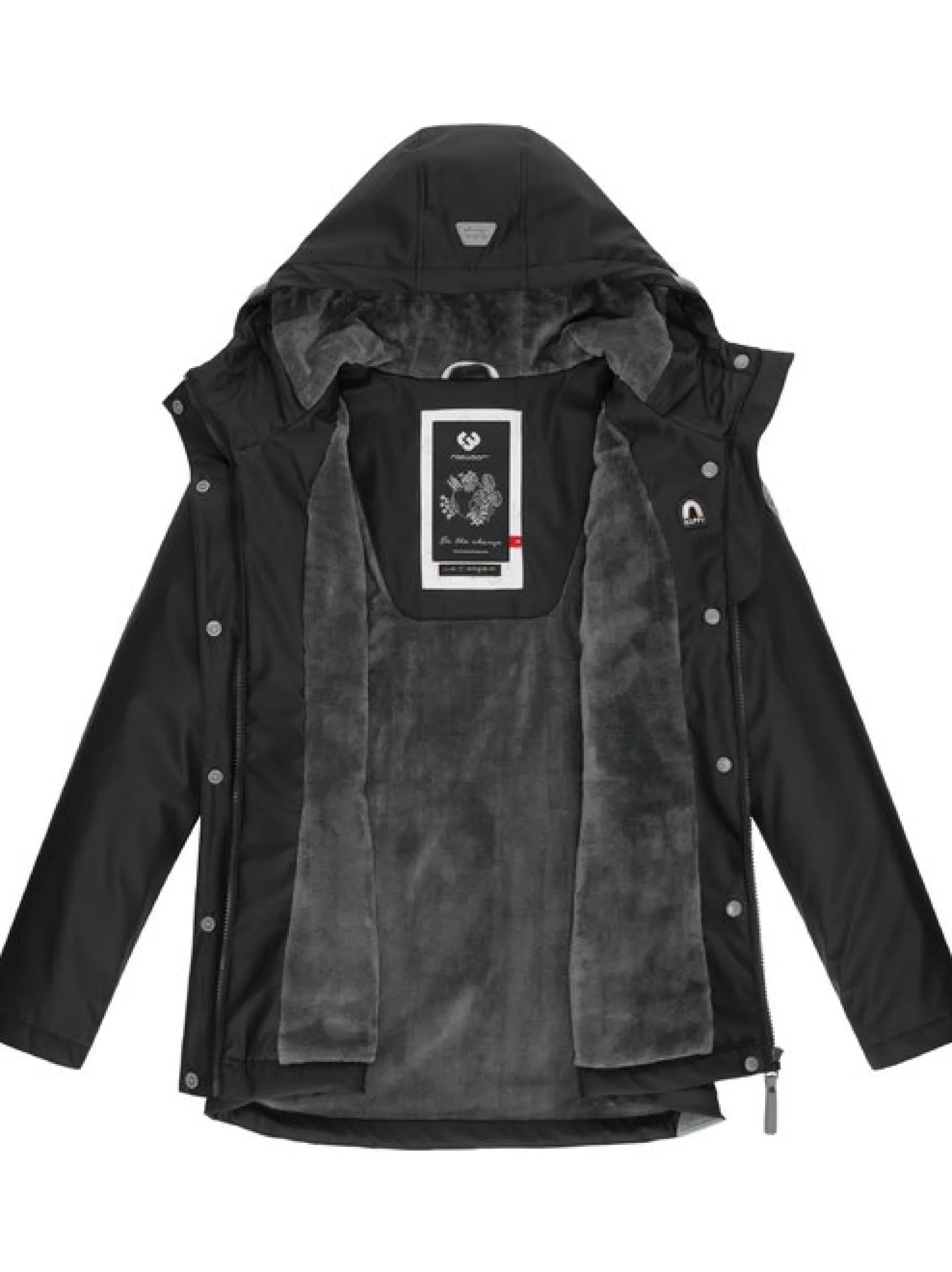 Ragwear Damen Regenjacke - Marge in schwarz